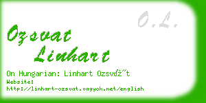ozsvat linhart business card